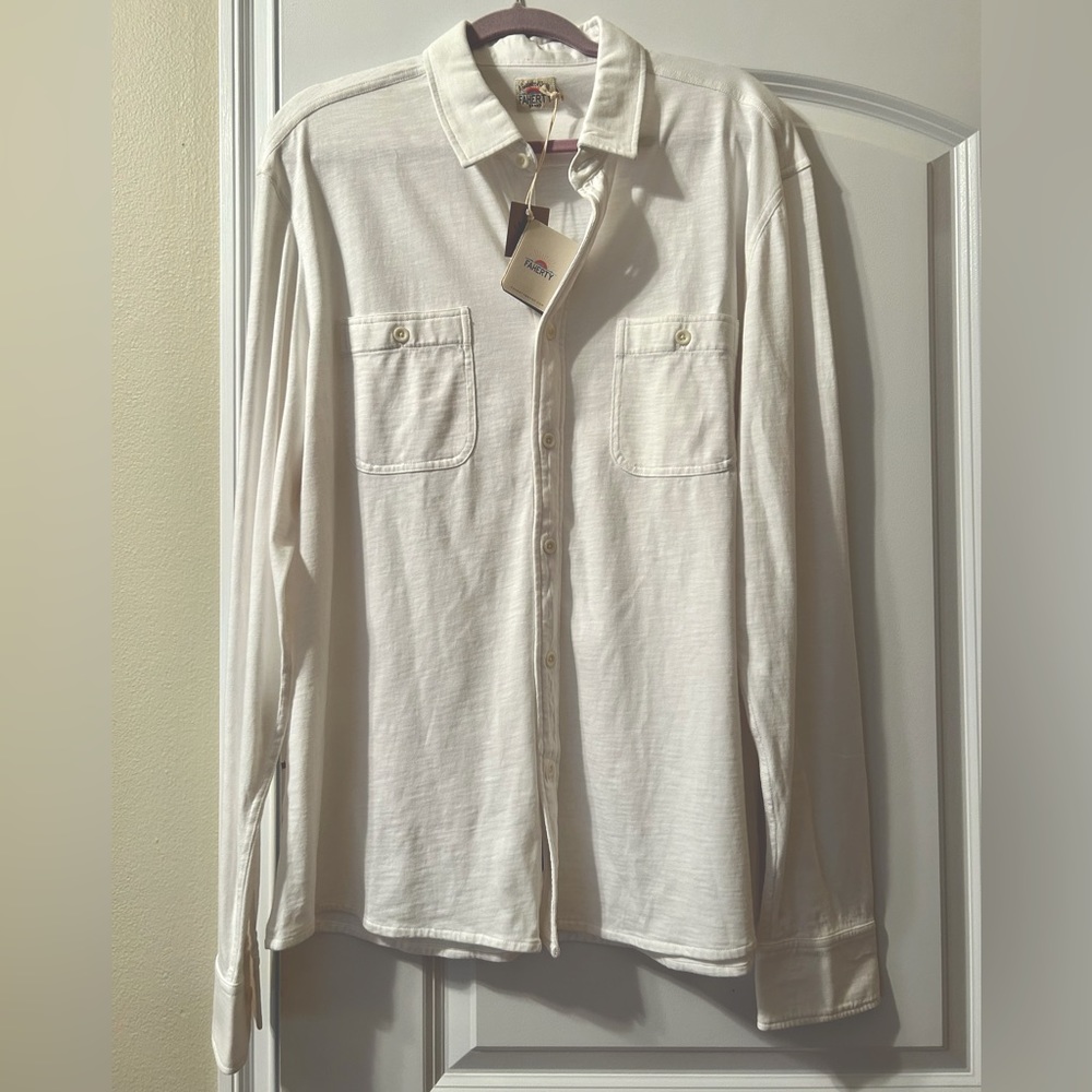 Men’s Faherty long sleeve collar shirt